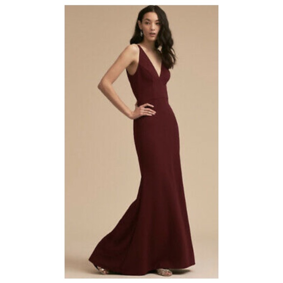 BHLDN Jones Dress - Burgundy gown - Picture 7 of 8